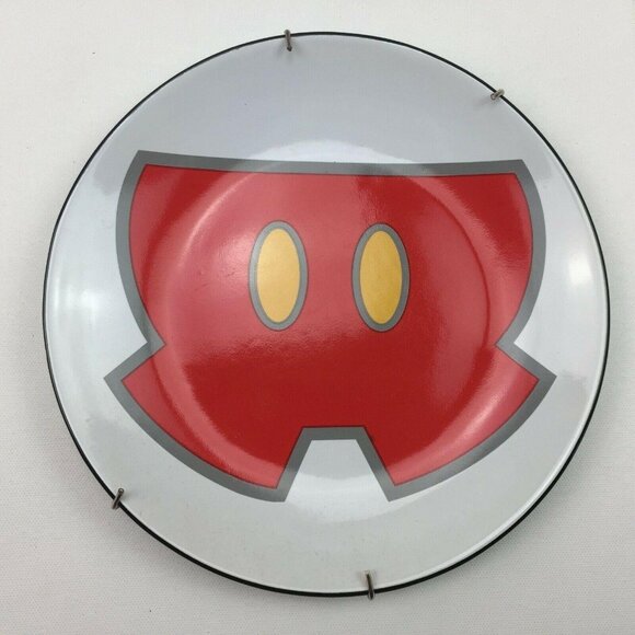 Disney Mickey Mouse Icon Dinner Plates Set Of 4 With Wall Hangers - Picture 3 of 7
